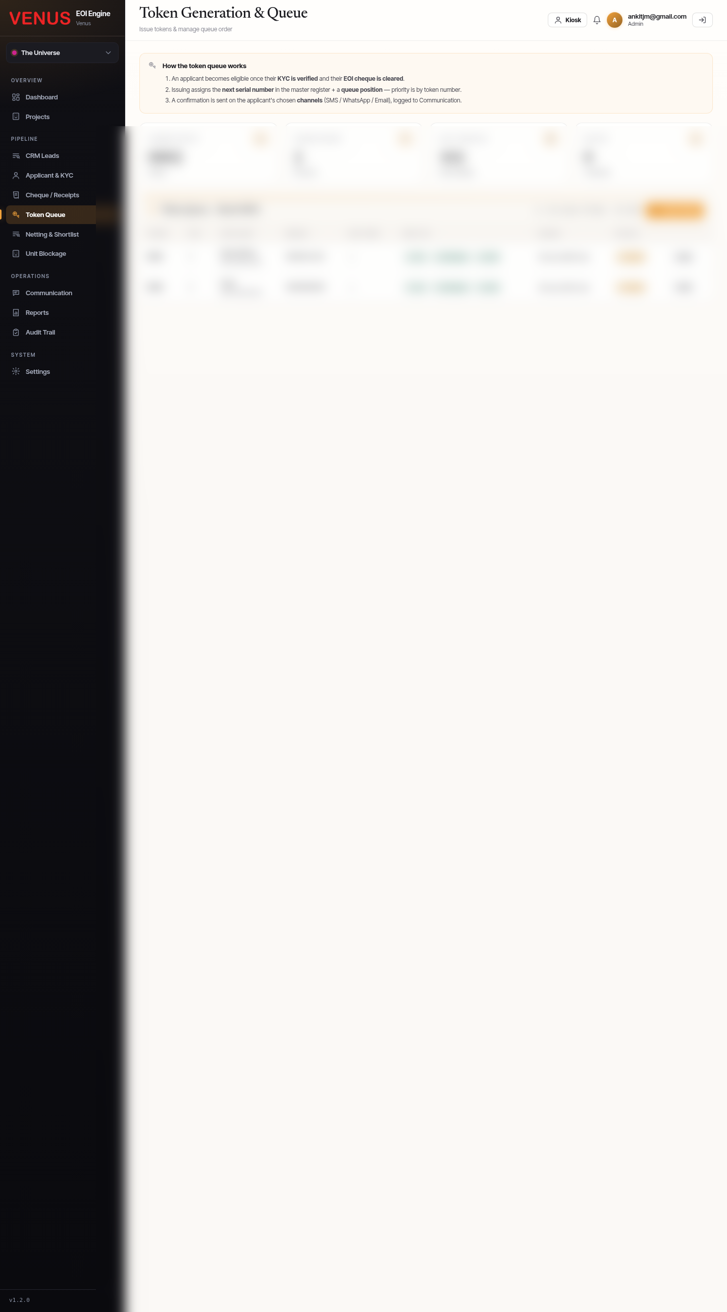 Token queue